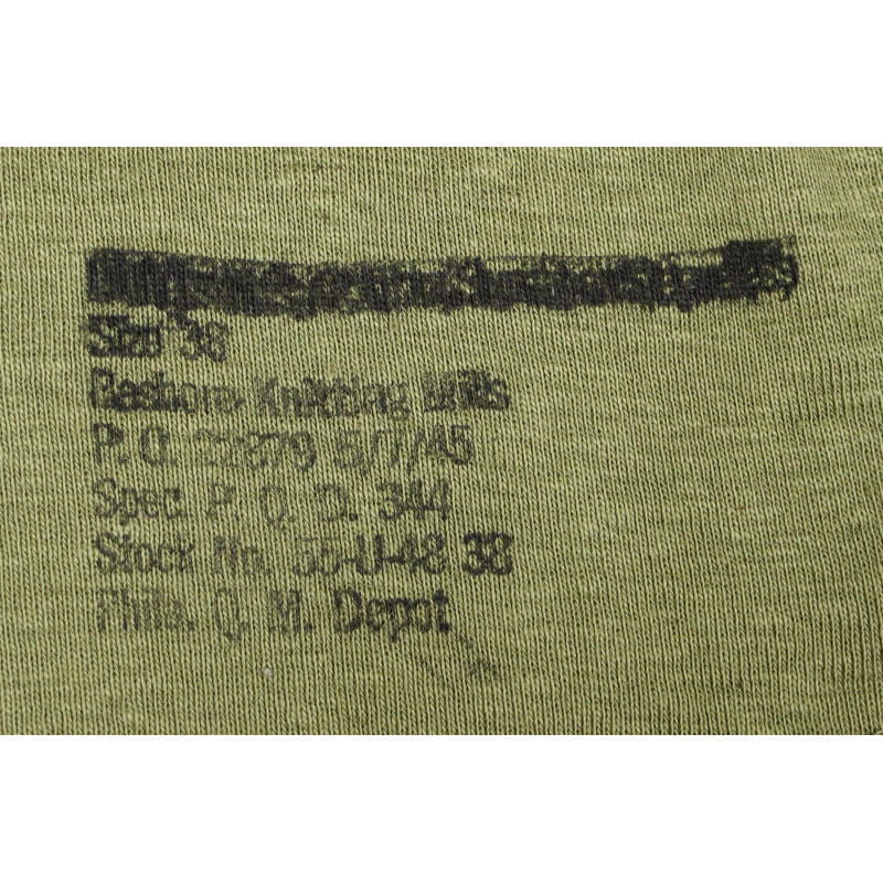 Undershirts, Cotton, Summer, Sleeveless, O.D., size 38, 1945