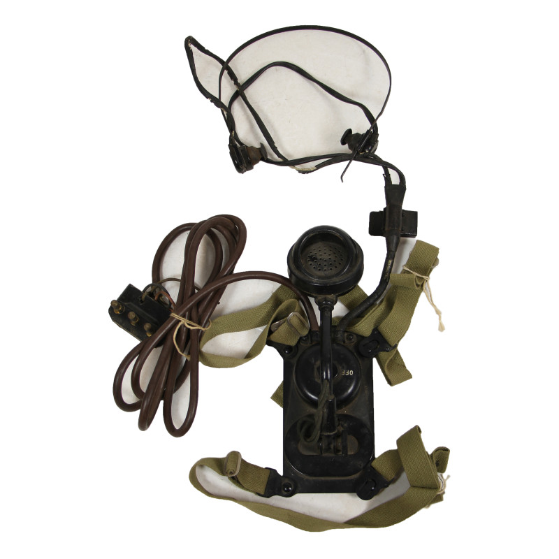 Combiné-plastron, microphone T-26, US Army, avec écouteurs R-30-D
