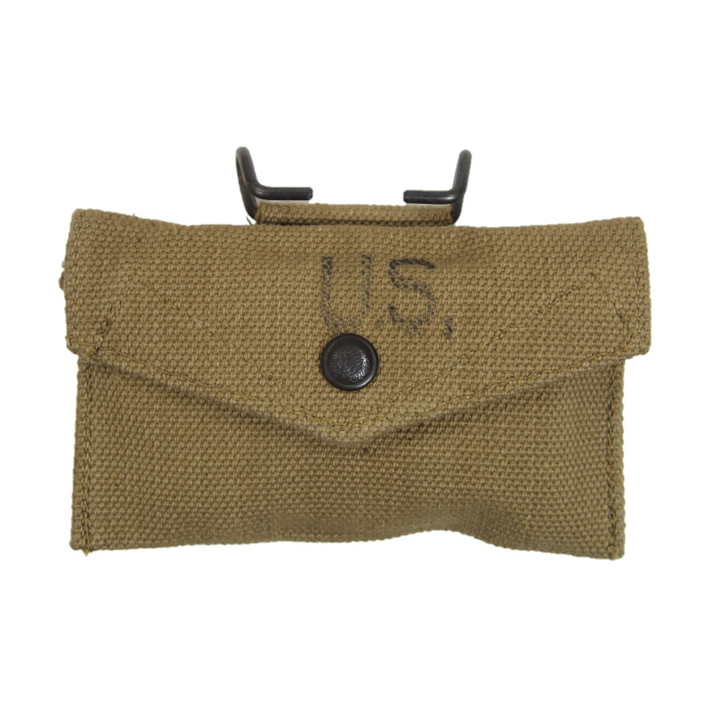 Pouch, First-Aid Packet, M-1942, M.E. Co., British-Made, 1944, with First-Aid Packet