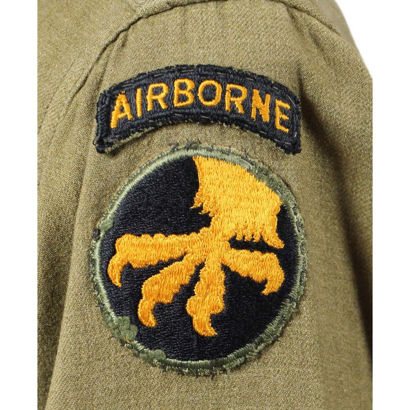 Chemise moutarde, T/4, 507th PIR, 82nd/17th Airborne Division