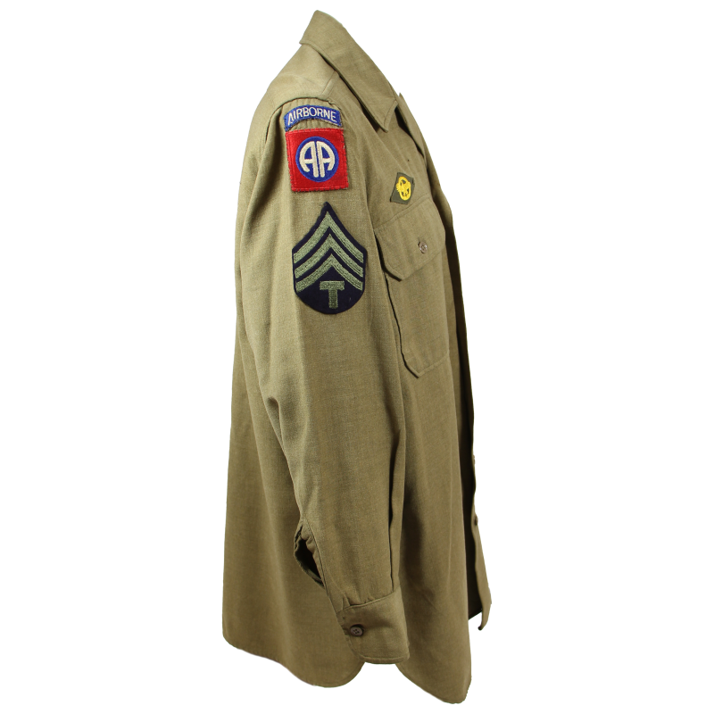Chemise moutarde, T/4, 507th PIR, 82nd/17th Airborne Division