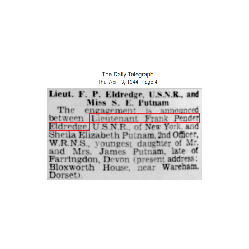 Grouping, Lt. Frank Eldredge, US Navy & RNVR, LST-287, D-Day, Gold Beach