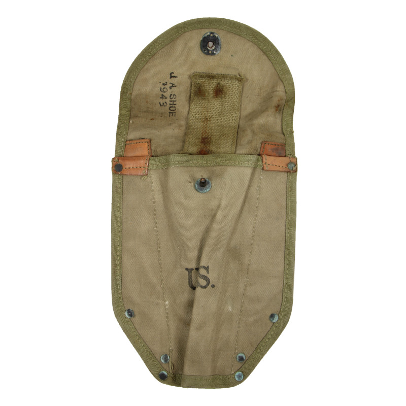 Étui de pelle pliante M-1943, J.A. SHOE 1943, 1er type