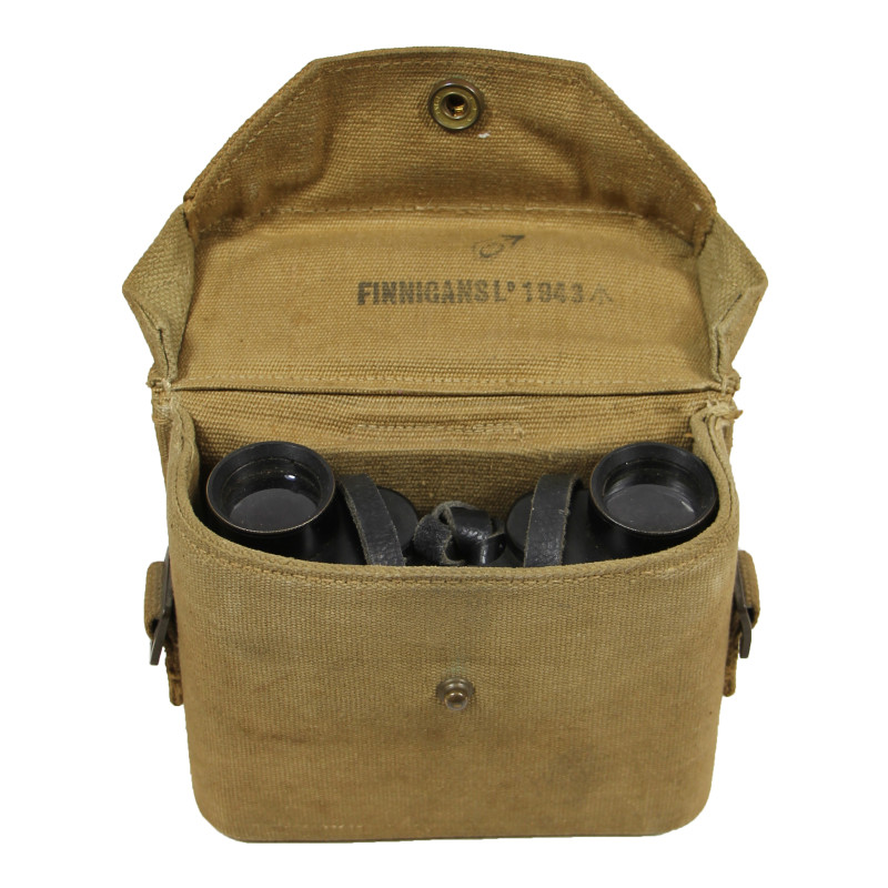Binoculars, No. 2 Mk II, 1940, with Carrying Case, FINNIGANS LTD. 1943 /I\
