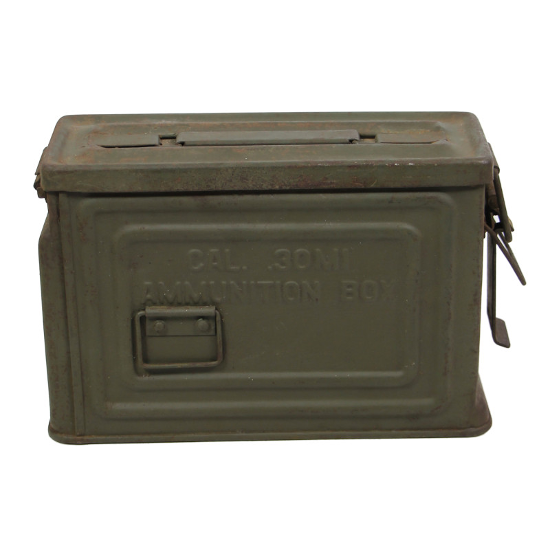 Bande de mitrailleuse Browning M1919A4, calibre .30, dans sa boîte, REEVES