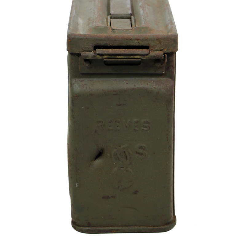 Belt, Ammunition, .30 Caliber, Browning M1919A4 Machine Gun, in Tin Box, REEVES