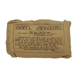 Pansement britannique, Shell Dressing, Air Ministry, JOHNSON & JOHNSON (Gt. Britain), Ltd., octobre 1942