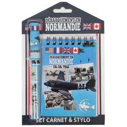 Set, Notepad & pen, Landing beaches