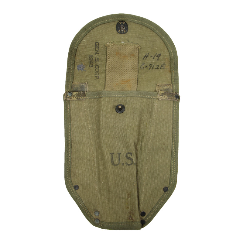 Étui de pelle pliante M-1943, GEN. S. CORP. 1943, 1er type