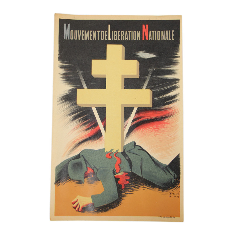 Poster, French, Mouvement de Libération Nationale, 1944