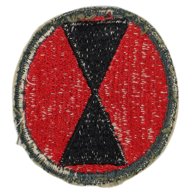 Insigne, 7th Infantry Division, bord vert
