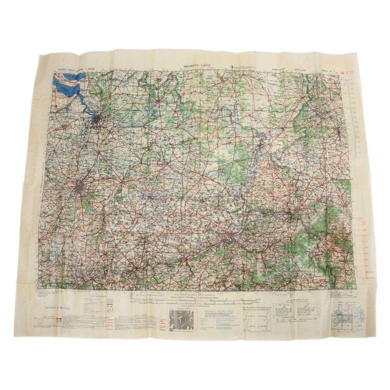 Map, British, BRUSSELS-LIÈGE, 1943