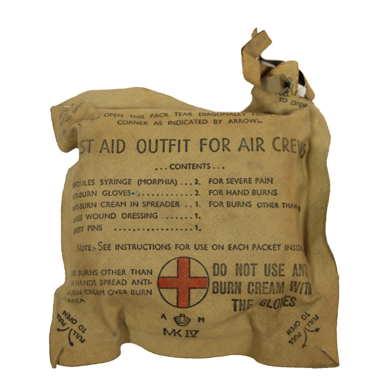 First Aid Outfit for Air Crew, Mk IV, Air Ministry, intact, nominatif