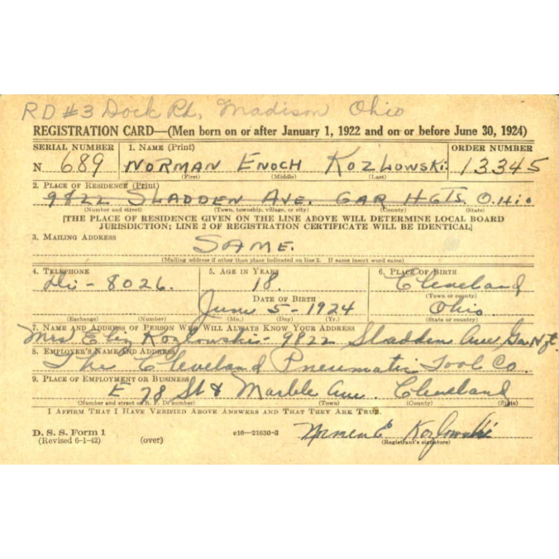 Briefcase, T/3 Norman Kozloski, 1, 35th Infantry Division, ETO