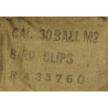 Bandoleer en toile, M1 Garand, 2e type, avec clips dans étuis en carton