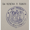 Telegram, État français, Informations du Centre d'Écoute, June 8, 1944, Normandy