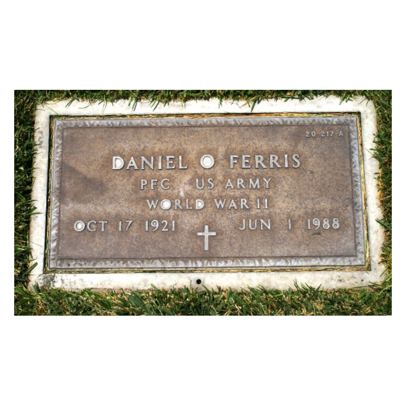 Grouping, Pfc. Daniel Ferris, Jr., Co. H, 406th Inf. Regt., 102nd Infantry Division, ETO