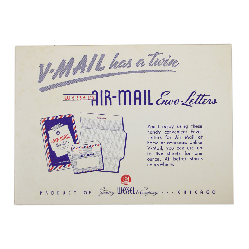 Lot de 12 formulaires V-Mail vierges, dans leur enveloppe