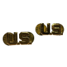 Paire d'insignes de col, officier, U.S., à pin's