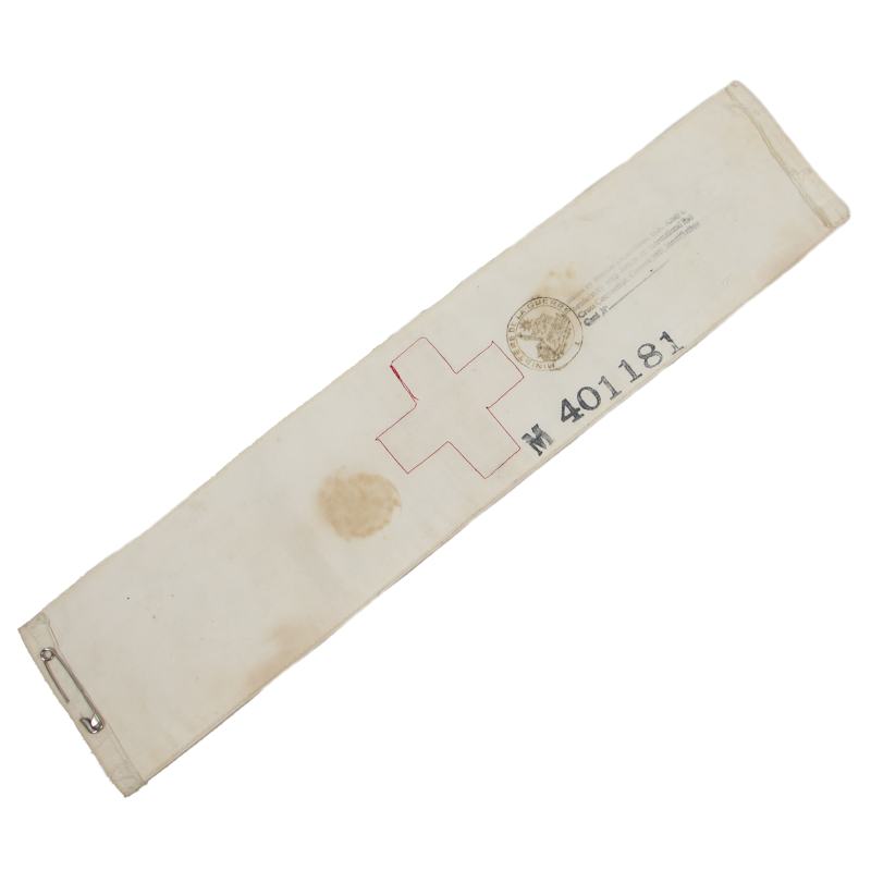 Armband, Medical, US Army, Markings, Geneva Convention and French War Ministry