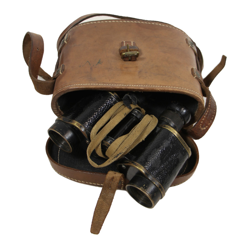 Jumelles No. 2 Mk II, KERSHAW 1943, avec étui Mk I en cuir