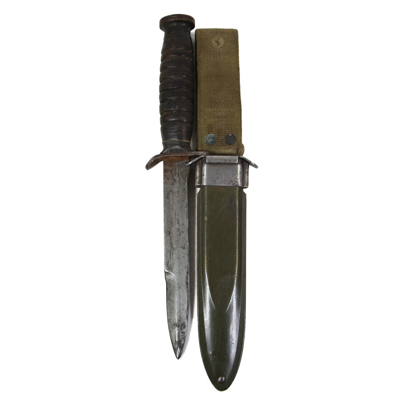 Knife, Trench, USM3, UTICA on Blade, with Scabbard, USM8, 1st Type