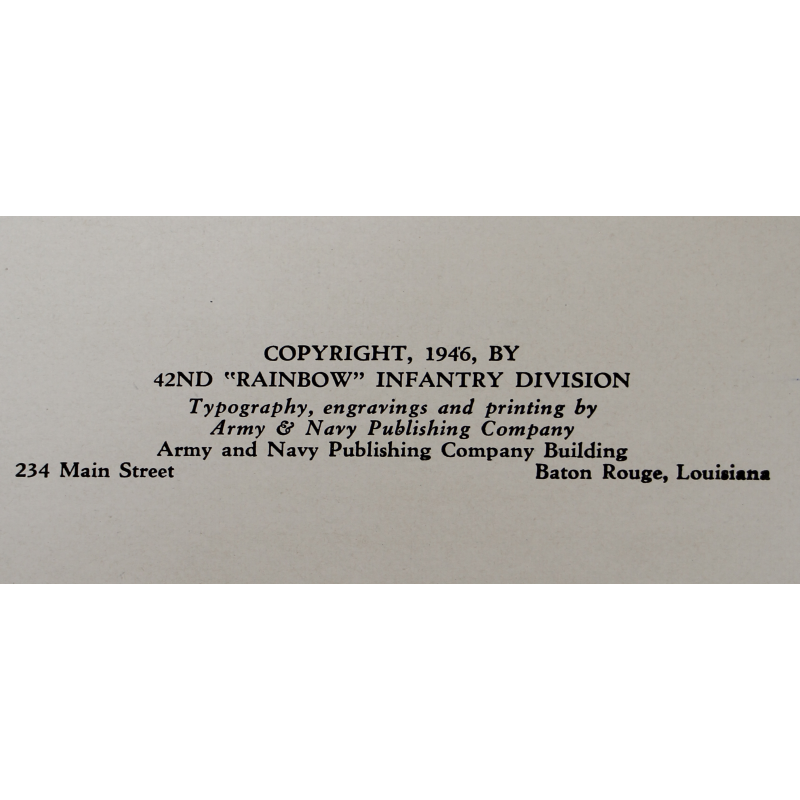 Livre historique, 42nd "RAINBOW" Infantry Division