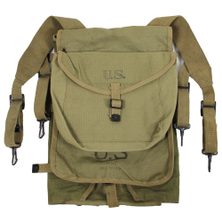 Haversack, M-1928, British-Made, M/Sgt. Alfred Pilling, Troop C, 3rd Cavalry Recon. Sqdn. (Mecz.), ETO
