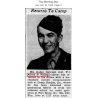 Havresac M-1928, British-Made, M/Sgt. Alfred Pilling, Troop C, 3rd Cavalry Recon. Sqdn. (Mecz.), ETO