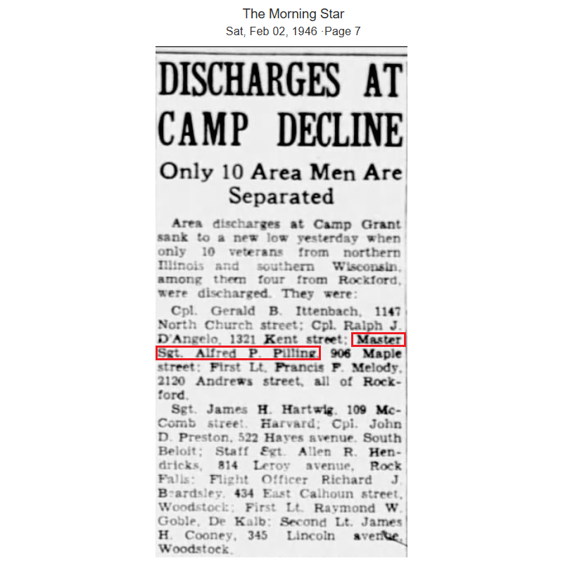 Haversack, M-1928, British-Made, M/Sgt. Alfred Pilling, Troop C, 3rd Cavalry Recon. Sqdn. (Mecz.), ETO