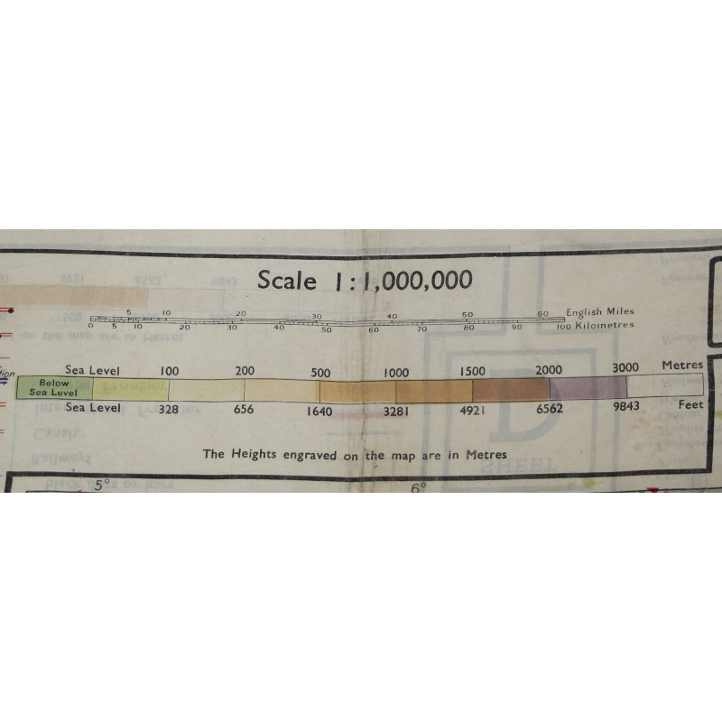 Map, Silk, Escape, C/D, 1943, RAF & USAAF