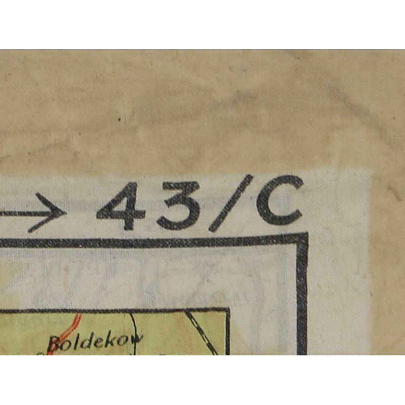 Map, Silk, Escape, C/D, 1943, RAF & USAAF