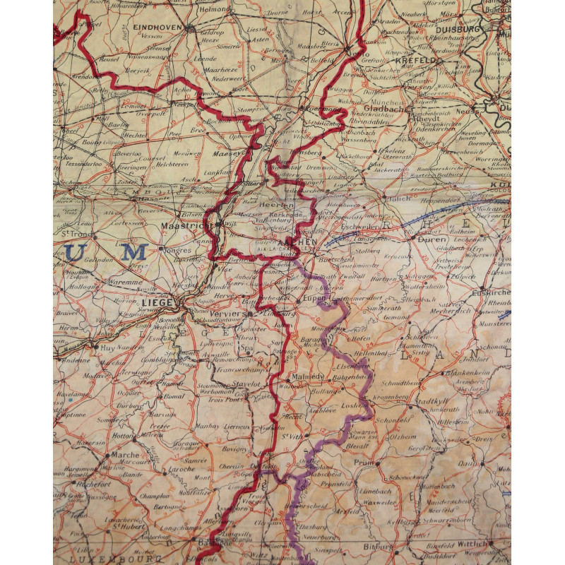 Carte d'évasion en soie, C/D, 1943, RAF & USAAF