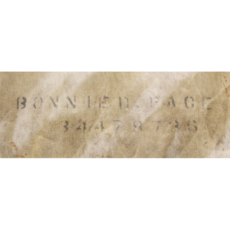 Sac paquetage (Barrack Bag), Pfc. Bonnie Page, Co. C, 413th Inf. Regt., 104th Infantry Division, ETO