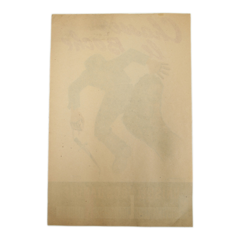 Affichette française, "Chassez le Boche", Mouvement de Libération Nationale, 1944
