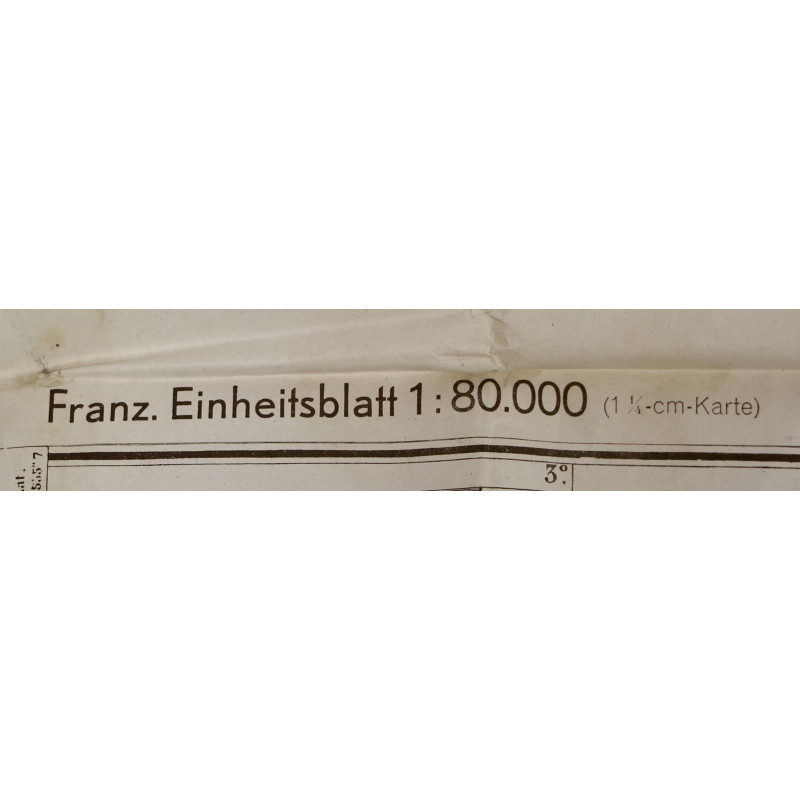 Carte allemande, Caen, Normandie, Wehrmacht, 1941