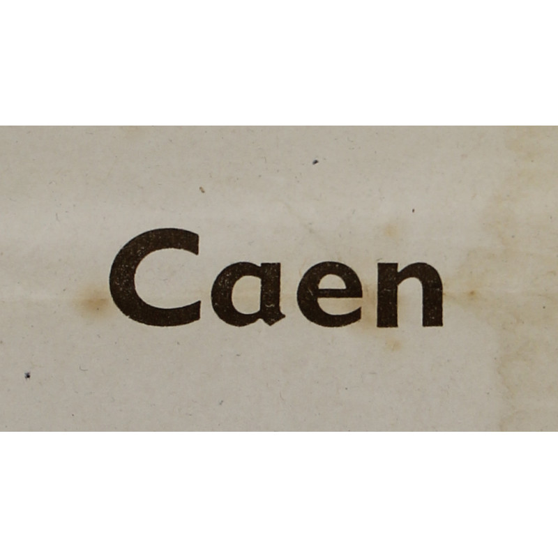 Carte allemande, Caen, Normandie, Wehrmacht, 1941