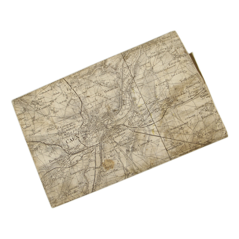 Carte allemande, Caen, Normandie, Wehrmacht, 1941
