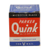 Flacon d'encre noire pour "V-Mail", PARKER Quink, plein, dans sa boîte