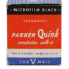 Vial, Ink, Pen, PARKER Quink, Black, for V-Mail, Full, in Box