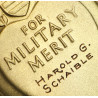 Coffret médaille, Purple Heart, Pvt. Harold Schaible, Co. C, 121st Inf. Regt., 8th Infantry Division, KIA, 30 novembre 1944