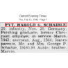 Medal, Purple Heart, Pvt. Harold Schaible, Co. C,121st Inf. Regt., 8th Infantry Division, KIA, November 30, 1944