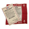 Tract et mouchoir commémoratifs, France Libre, 18 juin 1940-18 juin 1945