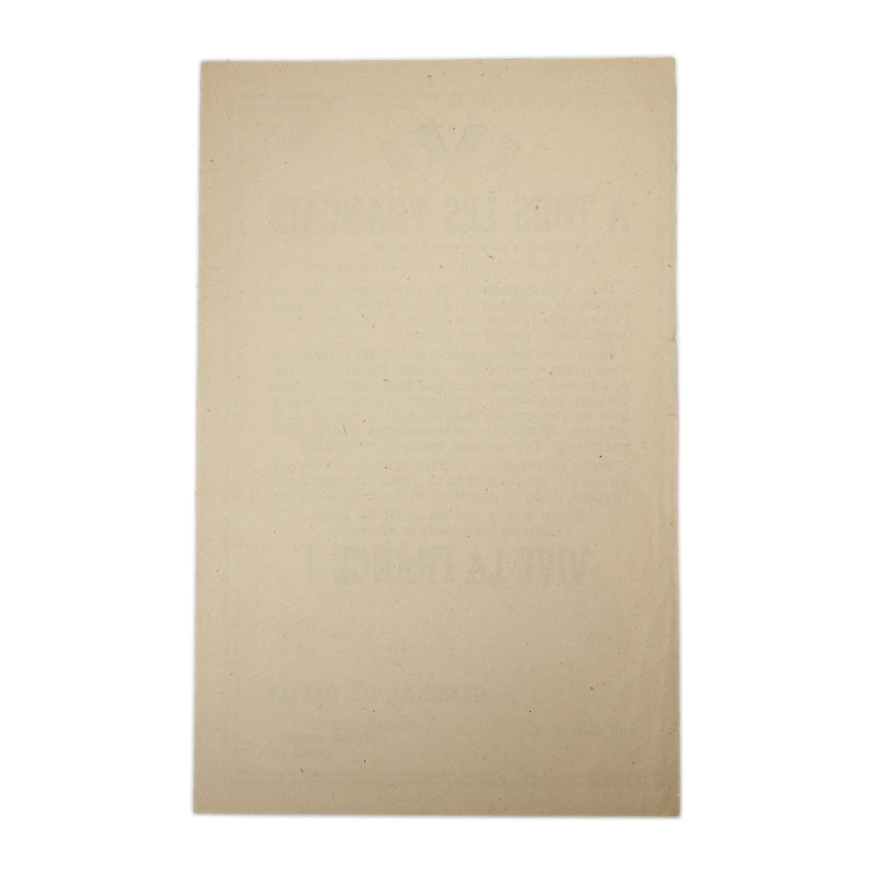 Leaflet and Commemorative Handkerchief, Free French Forces, 18 juin 1940-18 juin 1945