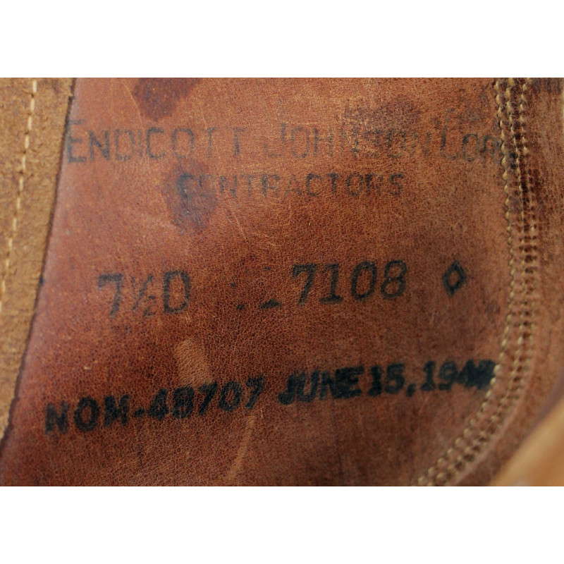 Shoes, Field, N-1, US Navy, Boondockers, 7 ½ D, 1945