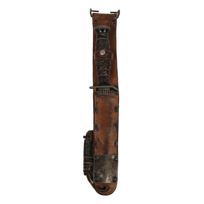 Knife, Trench, USM3, IMPERIAL 1943 on Blade, with Scabbard, USM6, SBL CO. 1943