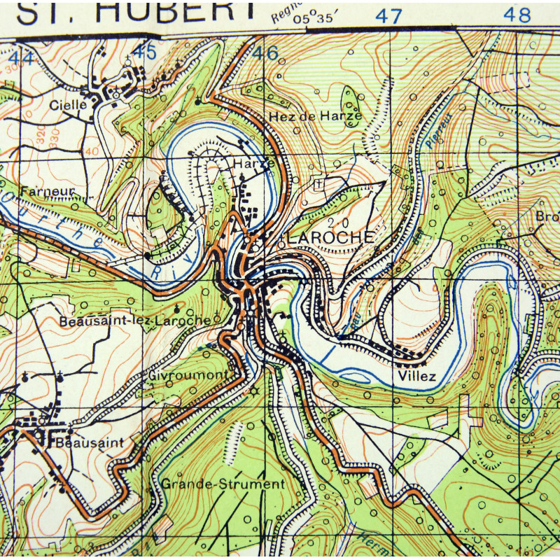 Map, US Army, St Hubert - Bois Jacques, Bastogne, 101st Airborne