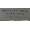 Packboard, 2e type, AMERICAN SEATING CO. 1943, avec instructions