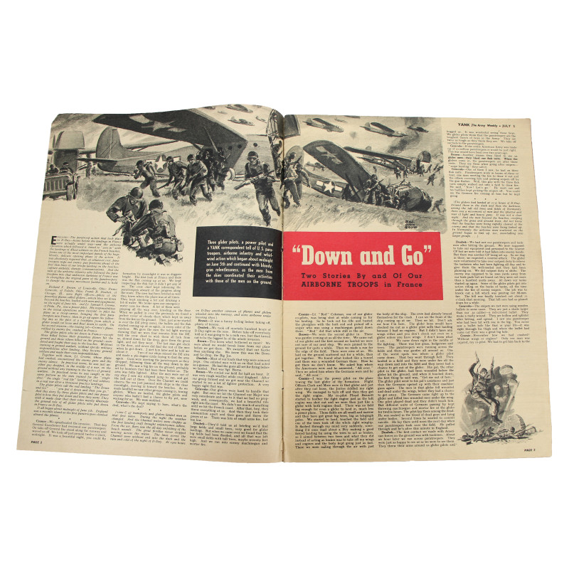 Magazine, YANK, July 2, 1944, 'Airborne Operations in France', Pvt. Joseph Gorenc, 506th PIR, 101st Airborne Division