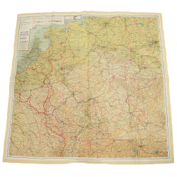 Map, Silk, Escape, C/D, 1943, RAF & USAAF